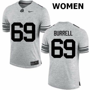 Women's Ohio State Buckeyes #69 Matthew Burrell Gray Nike NCAA College Football Jersey Super Deals DVX2544HT